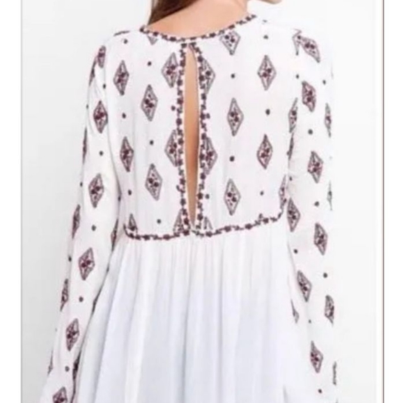 FREE PEOPLE white blouse XS - Picture 2 of 9